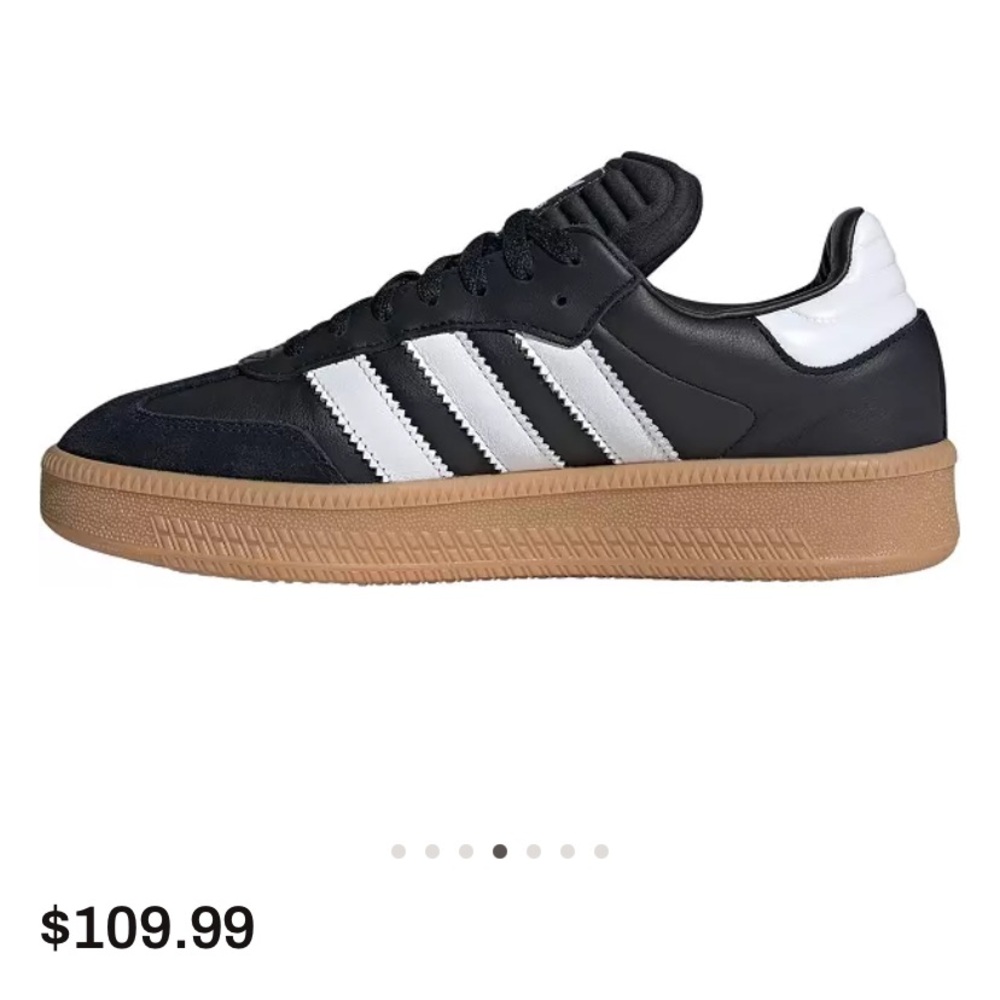 Adidas samba XLG men’s 8.5 women’s 9.5 sneakers NWT black white